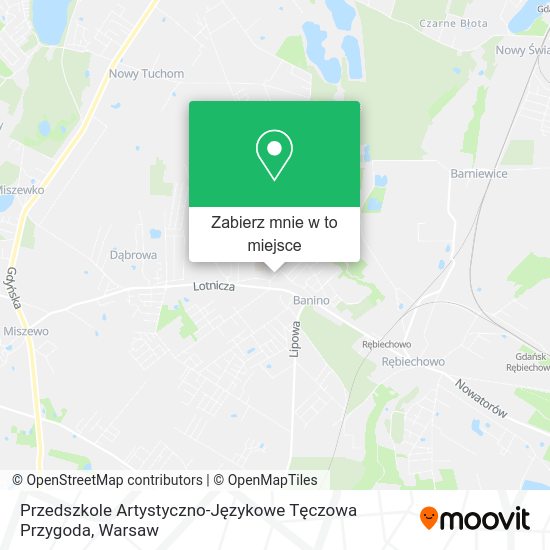 Mapa Przedszkole Artystyczno-Językowe Tęczowa Przygoda