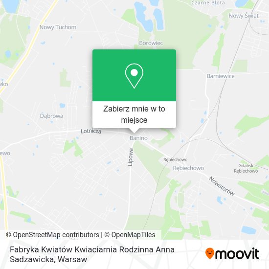 Mapa Fabryka Kwiatów Kwiaciarnia Rodzinna Anna Sadzawicka