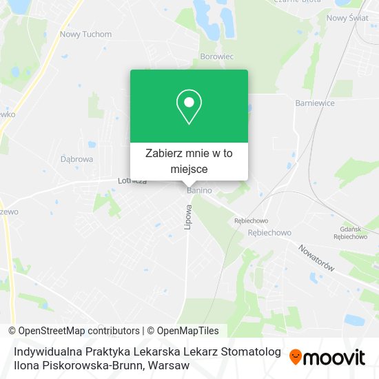 Mapa Indywidualna Praktyka Lekarska Lekarz Stomatolog Ilona Piskorowska-Brunn