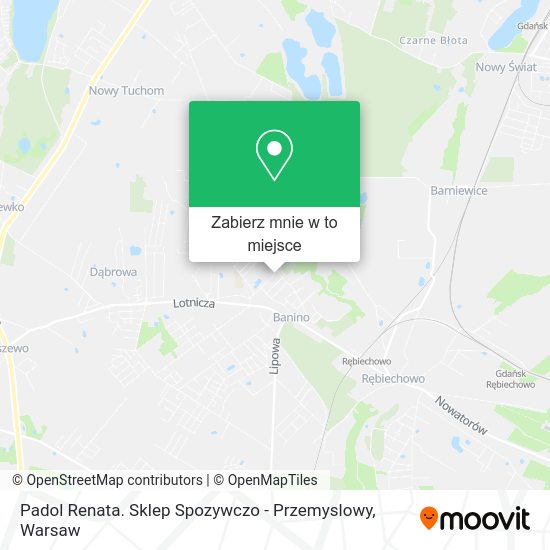 Mapa Padol Renata. Sklep Spozywczo - Przemyslowy