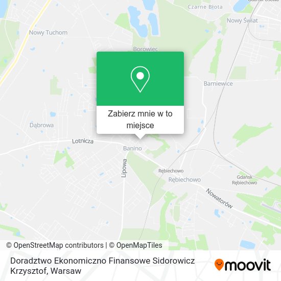 Mapa Doradztwo Ekonomiczno Finansowe Sidorowicz Krzysztof