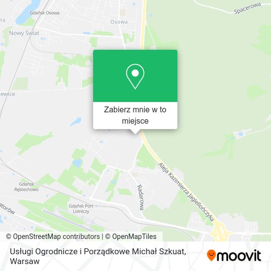 Mapa Usługi Ogrodnicze i Porządkowe Michał Szkuat