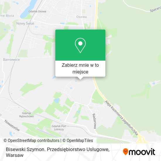 Mapa Bisewski Szymon. Przedsiębiorstwo Usługowe