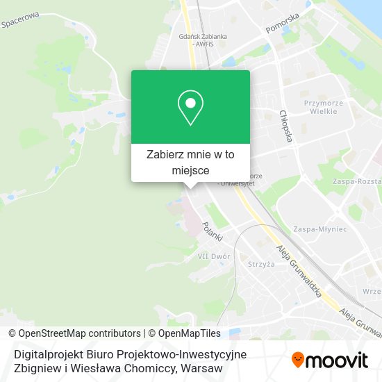 Mapa Digitalprojekt Biuro Projektowo-Inwestycyjne Zbigniew i Wiesława Chomiccy