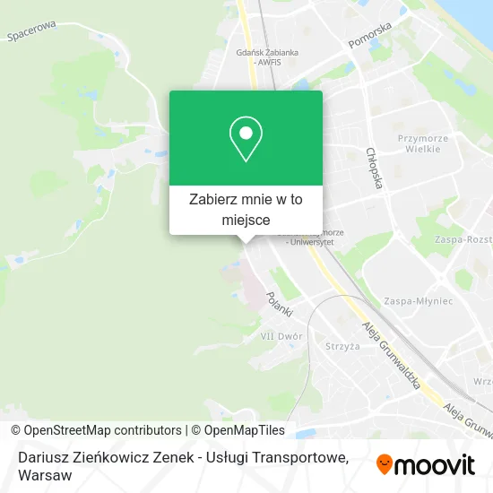 Mapa Dariusz Zieńkowicz Zenek - Usługi Transportowe