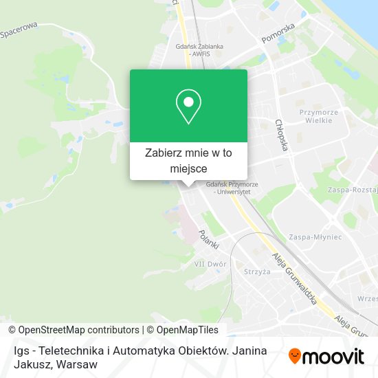 Mapa Igs - Teletechnika i Automatyka Obiektów. Janina Jakusz