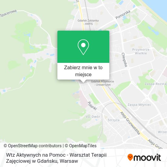 Mapa Wtz Aktywnych na Pomoc - Warsztat Terapii Zajęciowej w Gdańsku