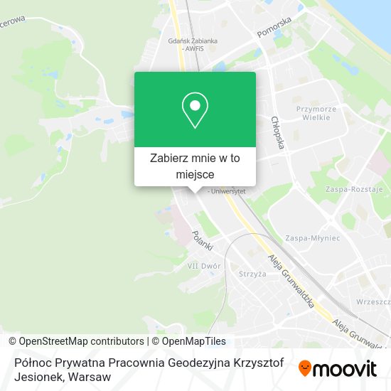 Mapa Północ Prywatna Pracownia Geodezyjna Krzysztof Jesionek