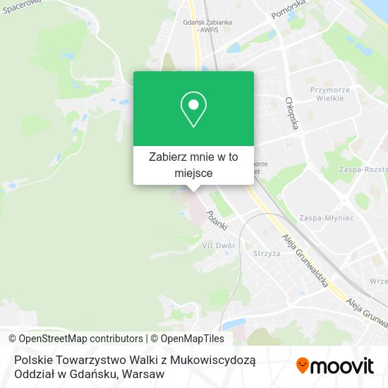 Mapa Polskie Towarzystwo Walki z Mukowiscydozą Oddział w Gdańsku