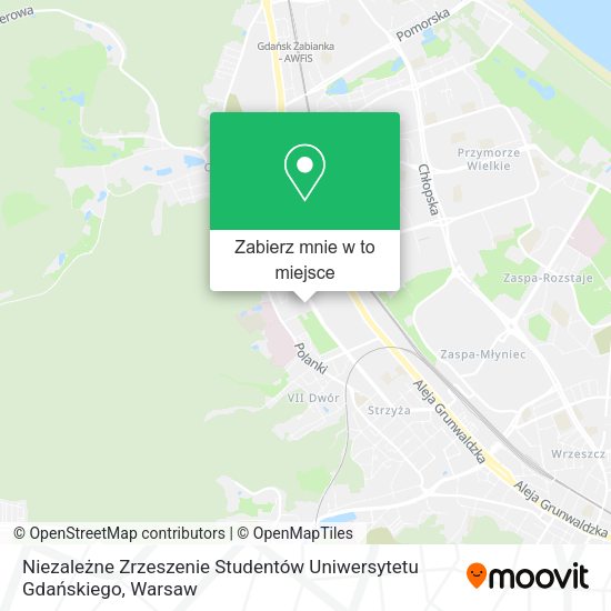 Mapa Niezależne Zrzeszenie Studentów Uniwersytetu Gdańskiego