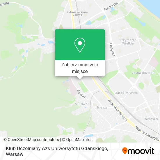 Mapa Klub Uczelniany Azs Uniwersytetu Gdanskiego