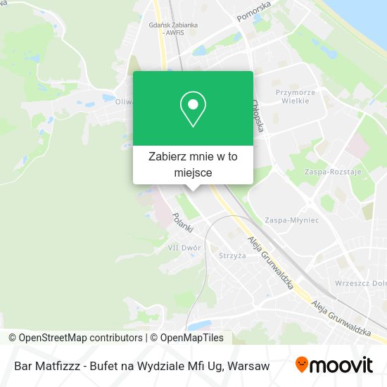 Mapa Bar Matfizzz - Bufet na Wydziale Mfi Ug