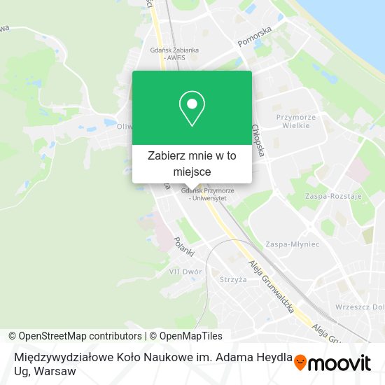 Mapa Międzywydziałowe Koło Naukowe im. Adama Heydla Ug