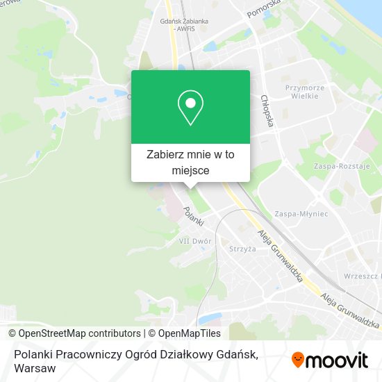 Mapa Polanki Pracowniczy Ogród Działkowy Gdańsk