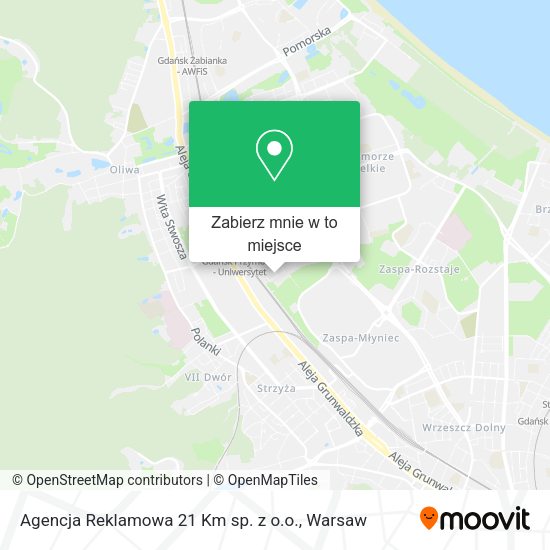 Mapa Agencja Reklamowa 21 Km sp. z o.o.