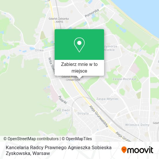 Mapa Kancelaria Radcy Prawnego Agnieszka Sobieska Zyskowska