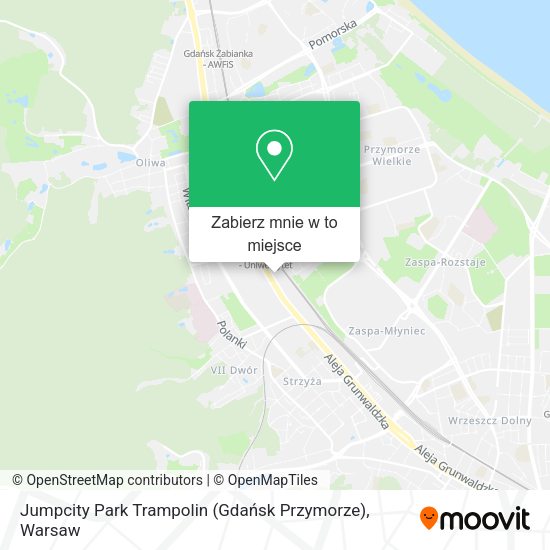 Mapa Jumpcity Park Trampolin (Gdańsk Przymorze)