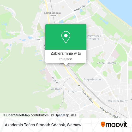 Mapa Akademia Tańca Smooth Gdańsk