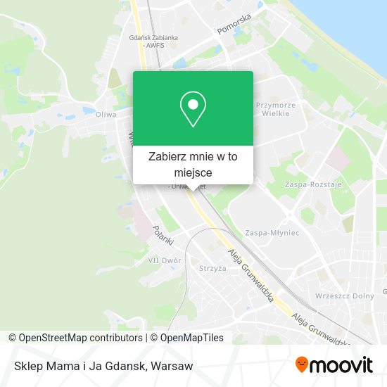 Mapa Sklep Mama i Ja Gdansk