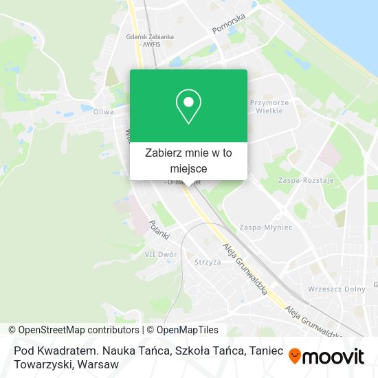 Mapa Pod Kwadratem. Nauka Tańca, Szkoła Tańca, Taniec Towarzyski