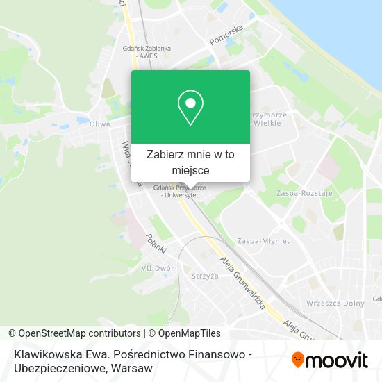 Mapa Klawikowska Ewa. Pośrednictwo Finansowo - Ubezpieczeniowe