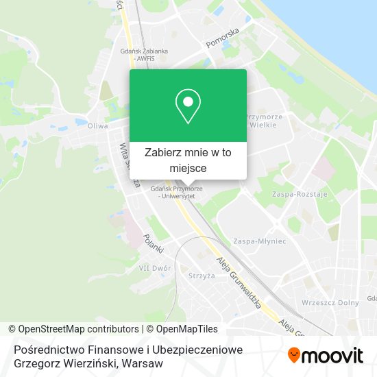 Mapa Pośrednictwo Finansowe i Ubezpieczeniowe Grzegorz Wierziński