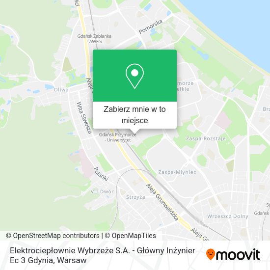 Mapa Elektrociepłownie Wybrzeże S.A. - Główny Inżynier Ec 3 Gdynia