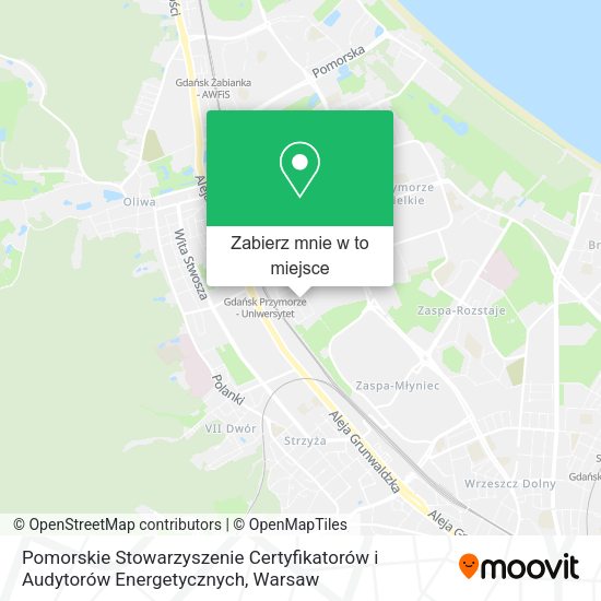 Mapa Pomorskie Stowarzyszenie Certyfikatorów i Audytorów Energetycznych