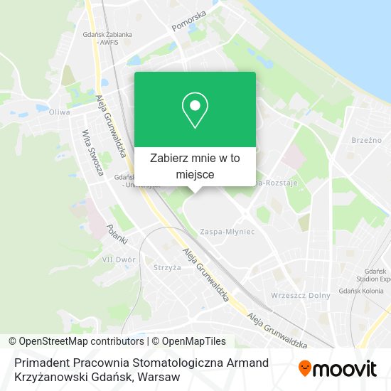 Mapa Primadent Pracownia Stomatologiczna Armand Krzyżanowski Gdańsk