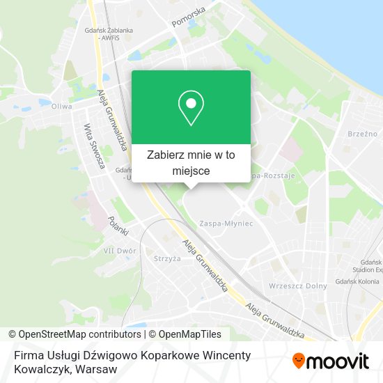 Mapa Firma Usługi Dźwigowo Koparkowe Wincenty Kowalczyk