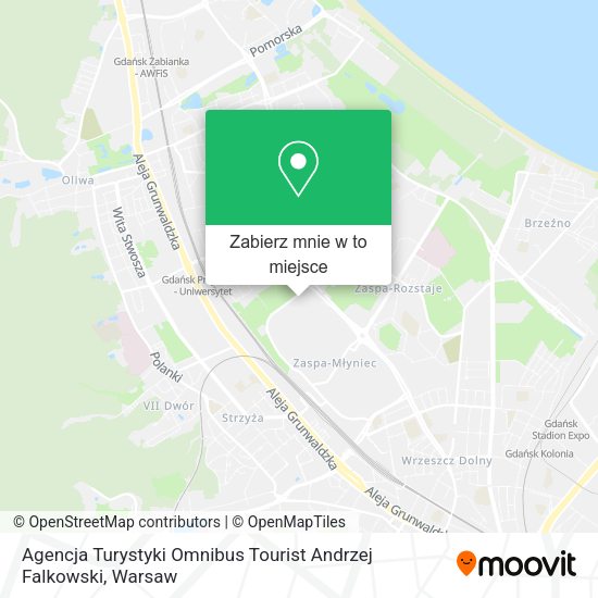 Mapa Agencja Turystyki Omnibus Tourist Andrzej Falkowski