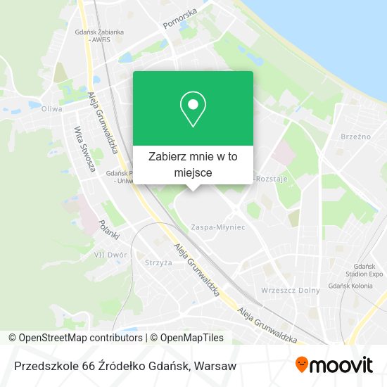 Mapa Przedszkole 66 Źródełko Gdańsk