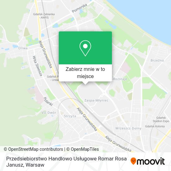 Mapa Przedsiebiorstwo Handlowo Usługowe Romar Rosa Janusz