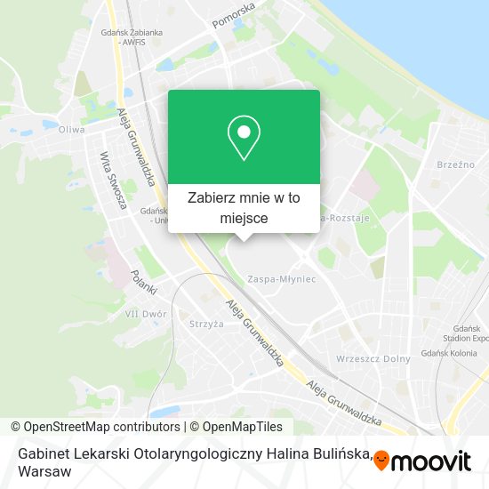 Mapa Gabinet Lekarski Otolaryngologiczny Halina Bulińska