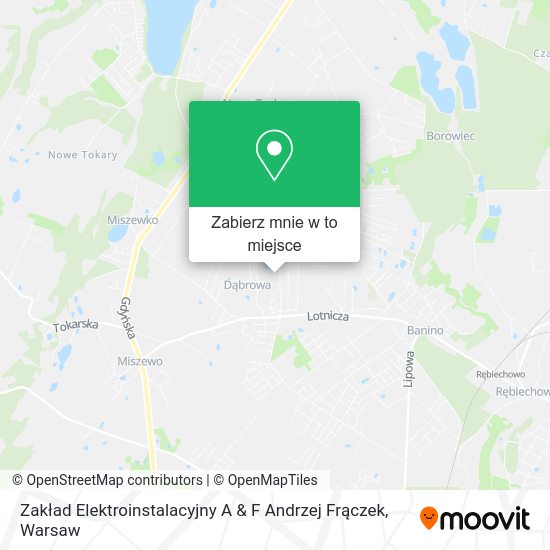 Mapa Zakład Elektroinstalacyjny A & F Andrzej Frączek