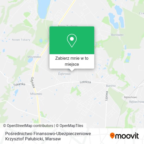 Mapa Pośrednictwo Finansowo-Ubezpieczeniowe Krzysztof Pałubicki