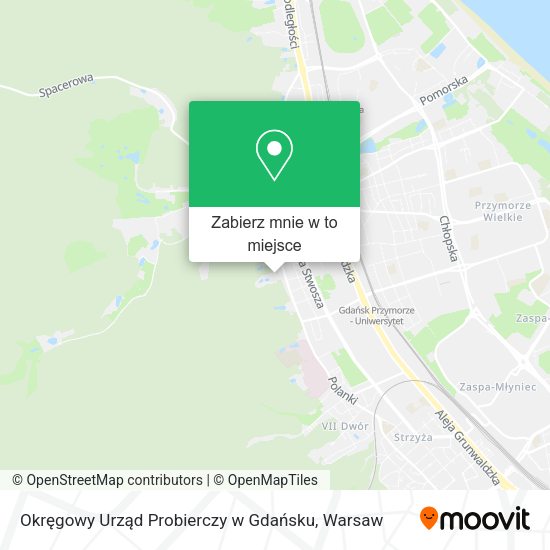 Mapa Okręgowy Urząd Probierczy w Gdańsku