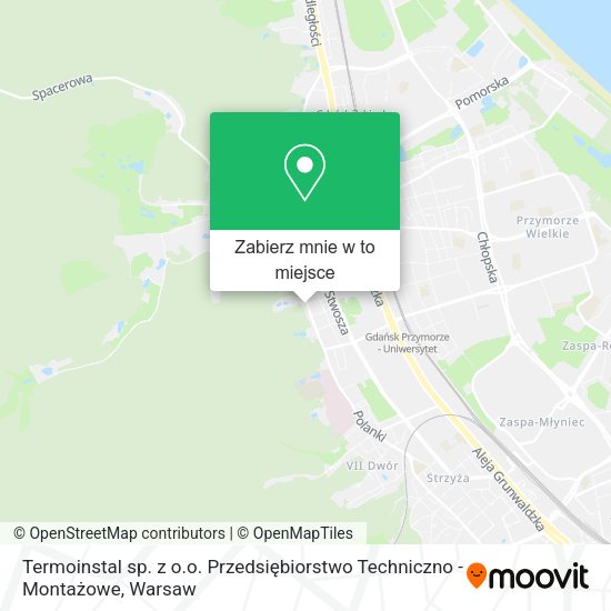 Mapa Termoinstal sp. z o.o. Przedsiębiorstwo Techniczno - Montażowe