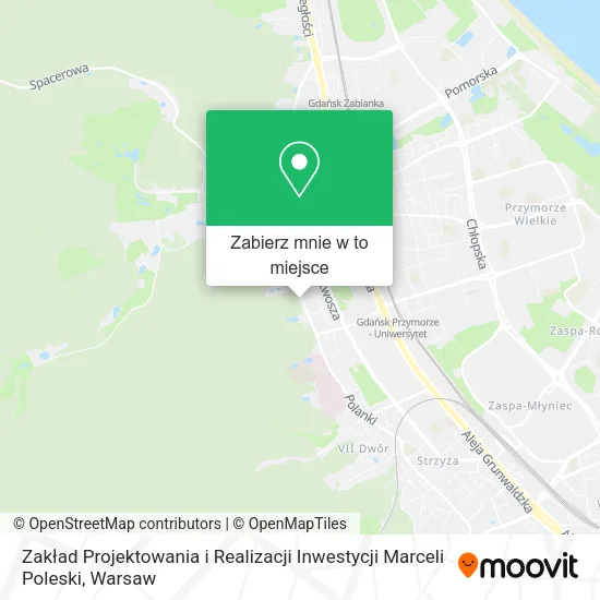 Mapa Zakład Projektowania i Realizacji Inwestycji Marceli Poleski