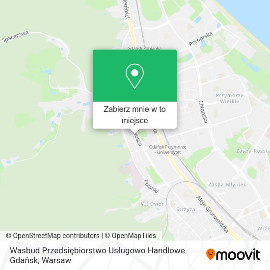 Mapa Wasbud Przedsiębiorstwo Usługowo Handlowe Gdańsk