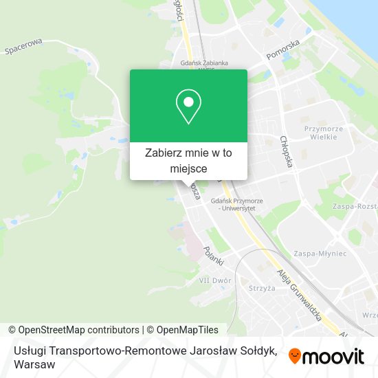 Mapa Usługi Transportowo-Remontowe Jarosław Sołdyk