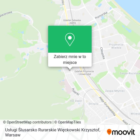 Mapa Usługi Ślusarsko Rurarskie Więckowski Krzysztof