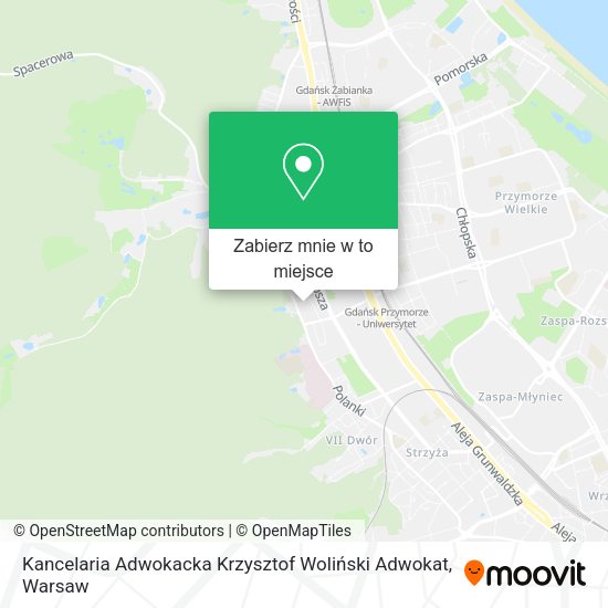 Mapa Kancelaria Adwokacka Krzysztof Woliński Adwokat