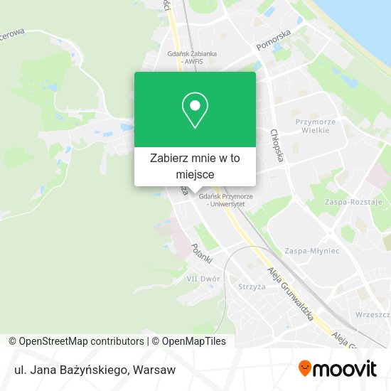 Mapa ul. Jana Bażyńskiego