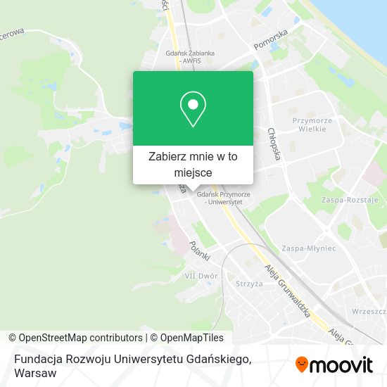 Mapa Fundacja Rozwoju Uniwersytetu Gdańskiego