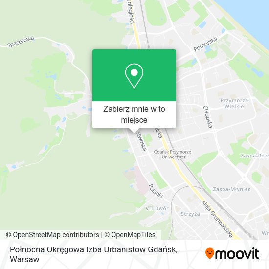 Mapa Północna Okręgowa Izba Urbanistów Gdańsk