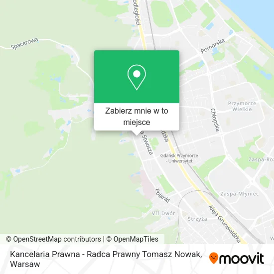 Mapa Kancelaria Prawna - Radca Prawny Tomasz Nowak
