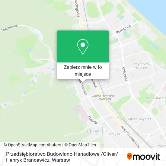Mapa Przedsiębiorstwo Budowlano-Hanadlowe /Oliver/ Henryk Brancewicz
