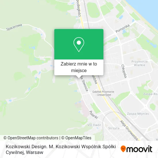 Mapa Kozikowski Design. M. Kozikowski Wspólnik Spółki Cywilnej