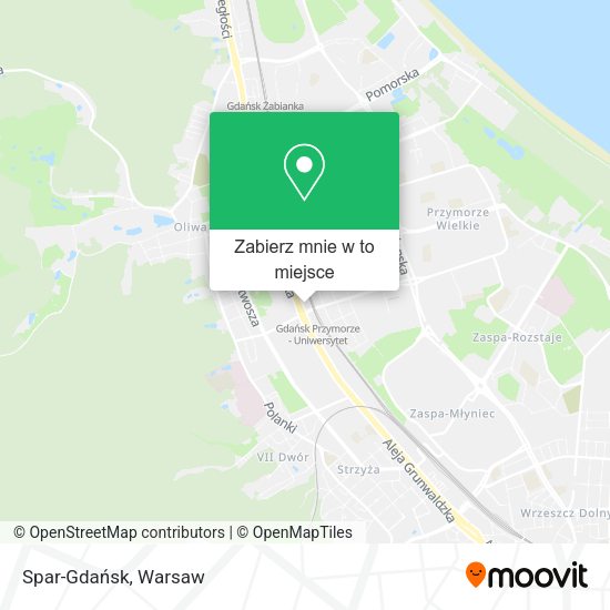 Mapa Spar-Gdańsk